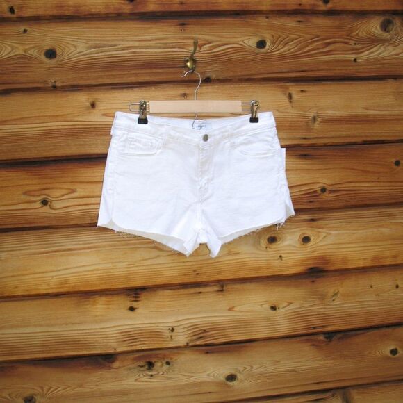 NWT J Brand White Md Rise Cut Off Shorts - Picture 5 of 11